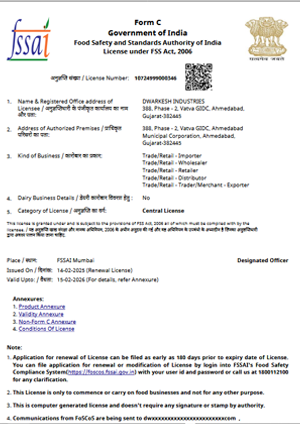 FSSAI Licence 